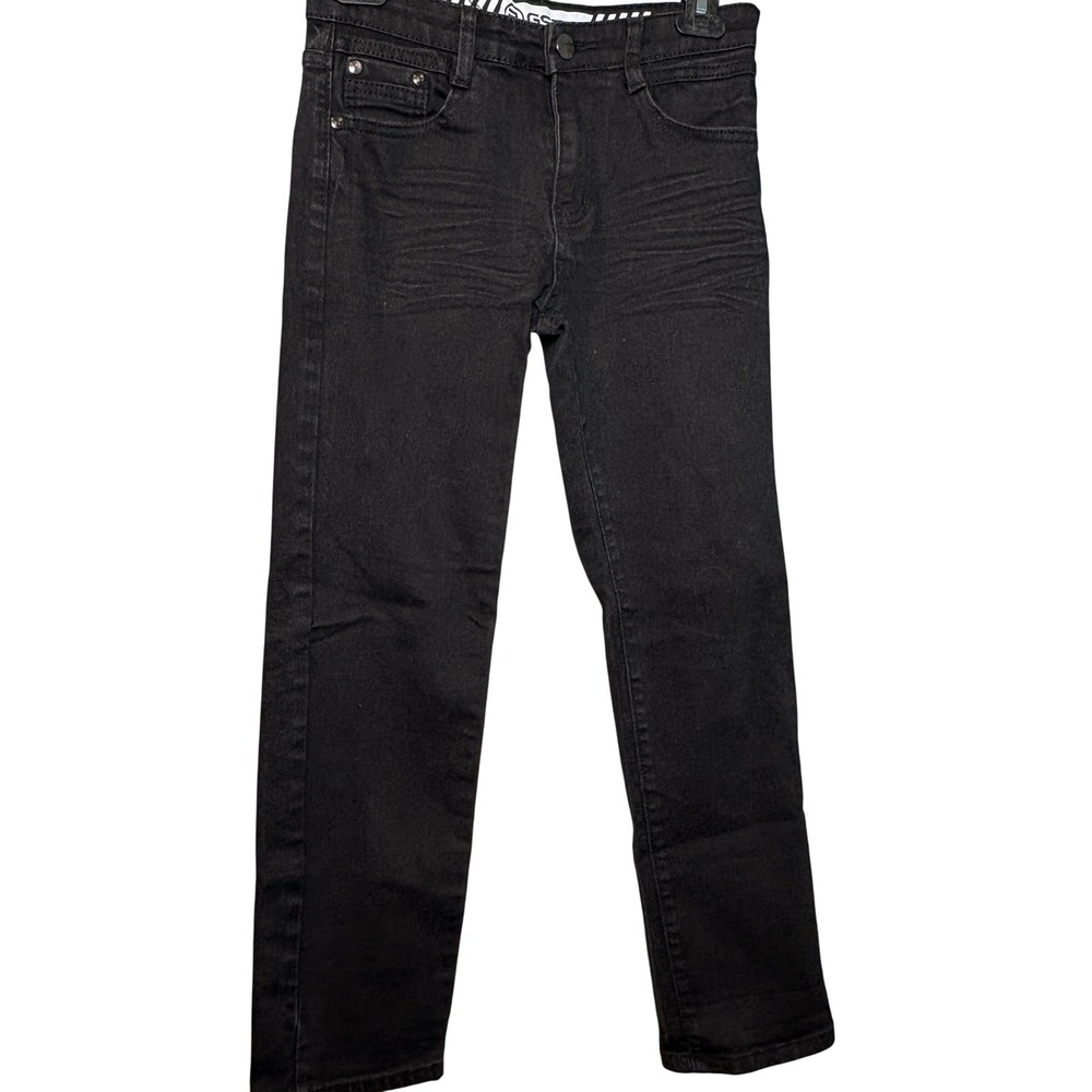 RGSTR Jeans 12 kids Black Slim Straight Denim Streetwear Urban Edgy Skater